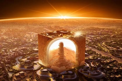 El diseño de Mukaab está inspirado en el estilo arquitectónico Najdi