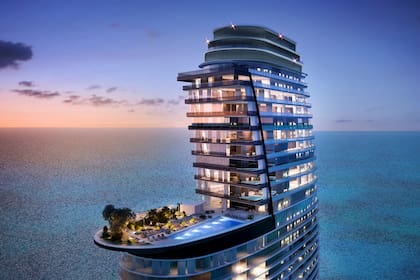 El diseño del edificio parece navegar en el agua y tiene forma de vela