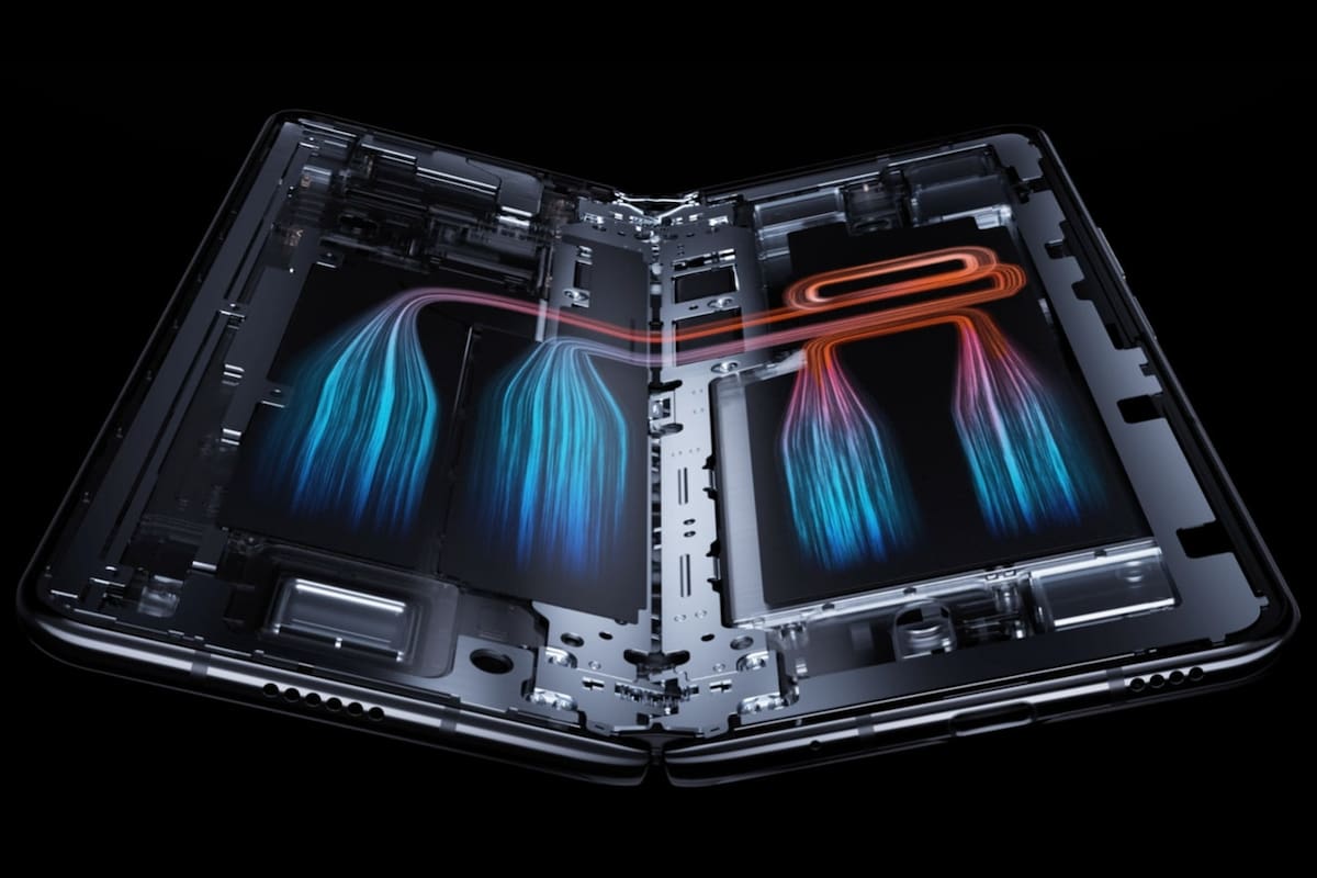 El diseño del interior del Xiaomi Mi Mix Fold logra distribuir el calor generado por el procesador Snapdragon 888 y aprovechar las dimensiones del dispositivo