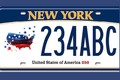 El diseño incluye una imagen del mapa de Estados Unidos y la leyenda “United States of America 250” en la parte inferior