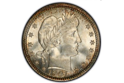 El diseño, obra de Charles E. Barber, muestra en el anverso a Liberty con gorro frigio y corona de laurel