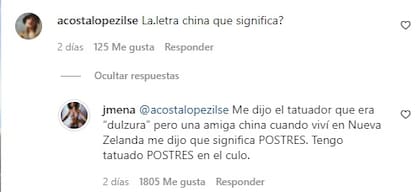El divertido intercambio entre Jimena Barón y una seguidora