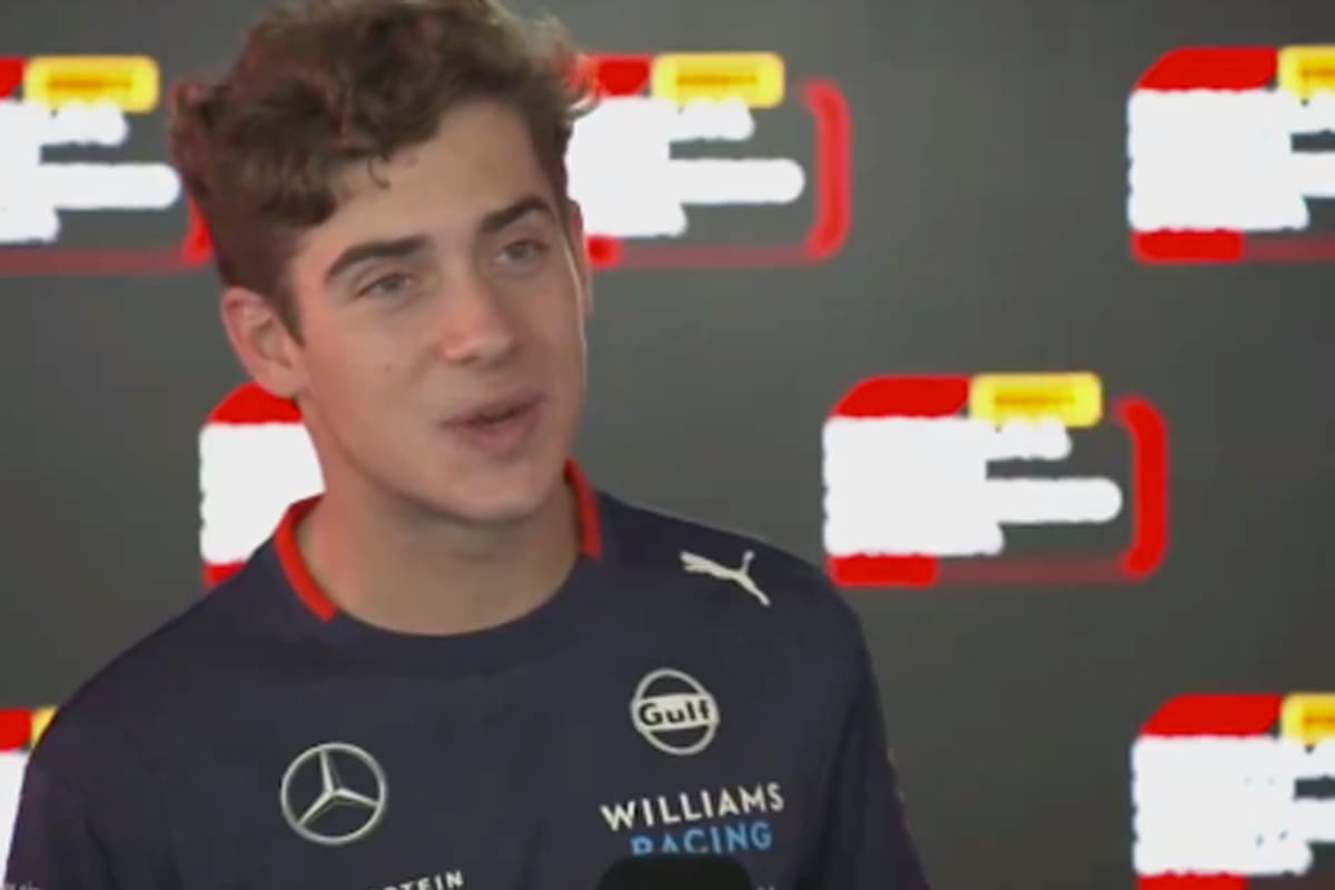 El divertido mano a mano de Colapinto con una entrevistadora española en el paddock de Fórmula 1