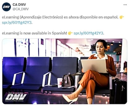 El DMV de California dio a conocer en sus cuentas de redes sociales la actualización del curso en línea