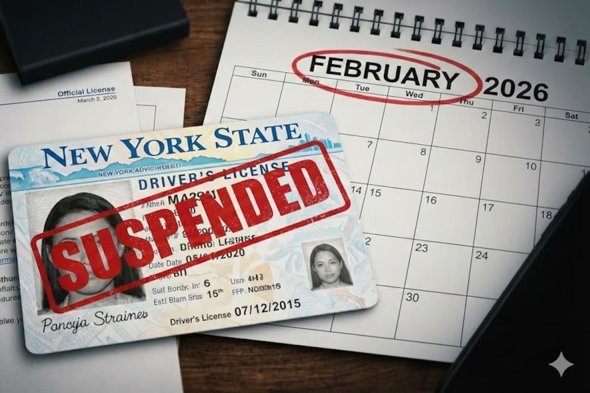 El DMV de Nueva York puede suspender una licencia indefinidamente por diversas razones