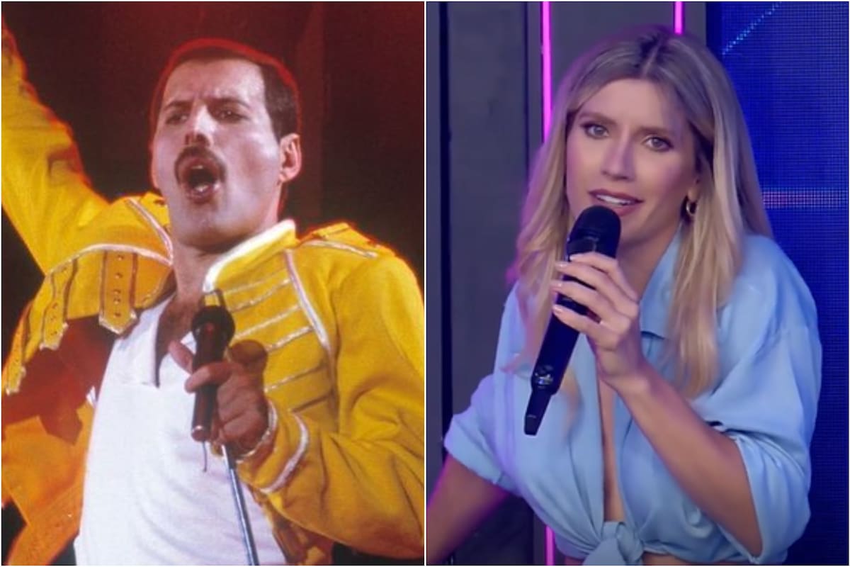 El doble de Freddie Mercury estuvo en Bienvenidos a bordo (eltrece) (Crédito: Instagram/@freddiemercury/Captura de video eltrece)