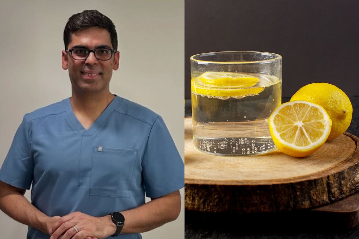El doctor Saurabh Sethi confirmó los beneficios de esta bebida y señaló algunas precauciones que deben tenerse al consumirla (Instagram/@doctor.sethi) (Freepik/KamranAydinov)