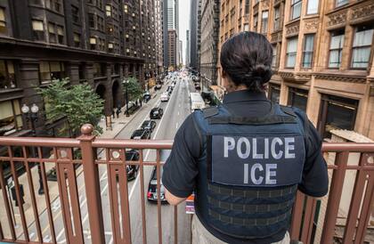 El documento indica qué hacer en caso de que agentes del ICE lleguen a una escuela