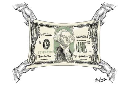 El dólar, tironeado