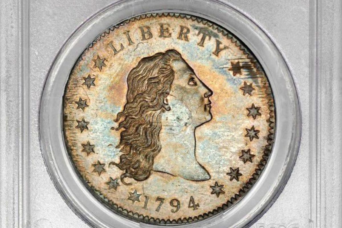 El dólar de plata Flowing Hair de 1794 es uno de los más valiosos en la historia de Estados Unidos