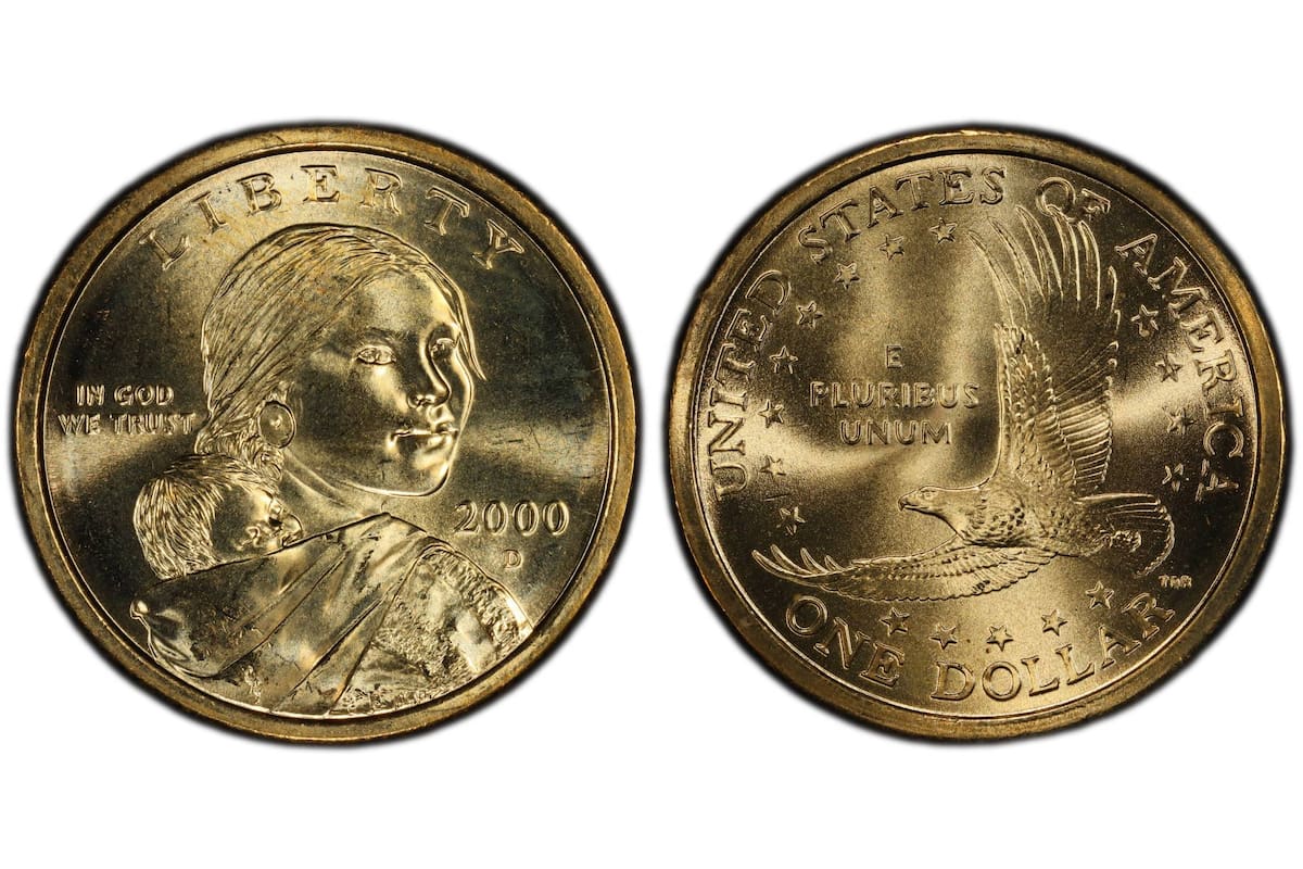 El dólar estadounidense con la figura de Sacagawea, actualmente en circulación, se convirtió en una serie valiosa debido a las características distintivas en algunos ejemplares