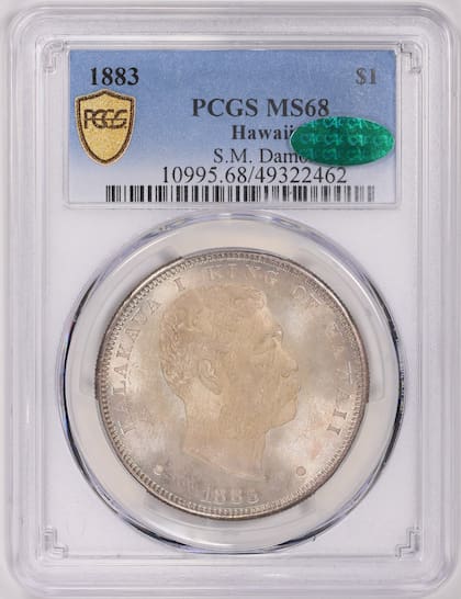 El dólar hawaiano tuvo la puntuación de MS68 por el servicio PCGS, lo que aumentó su valor