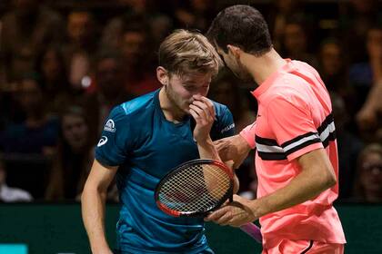 El dolor de Goffin tras el golpe en el ojo