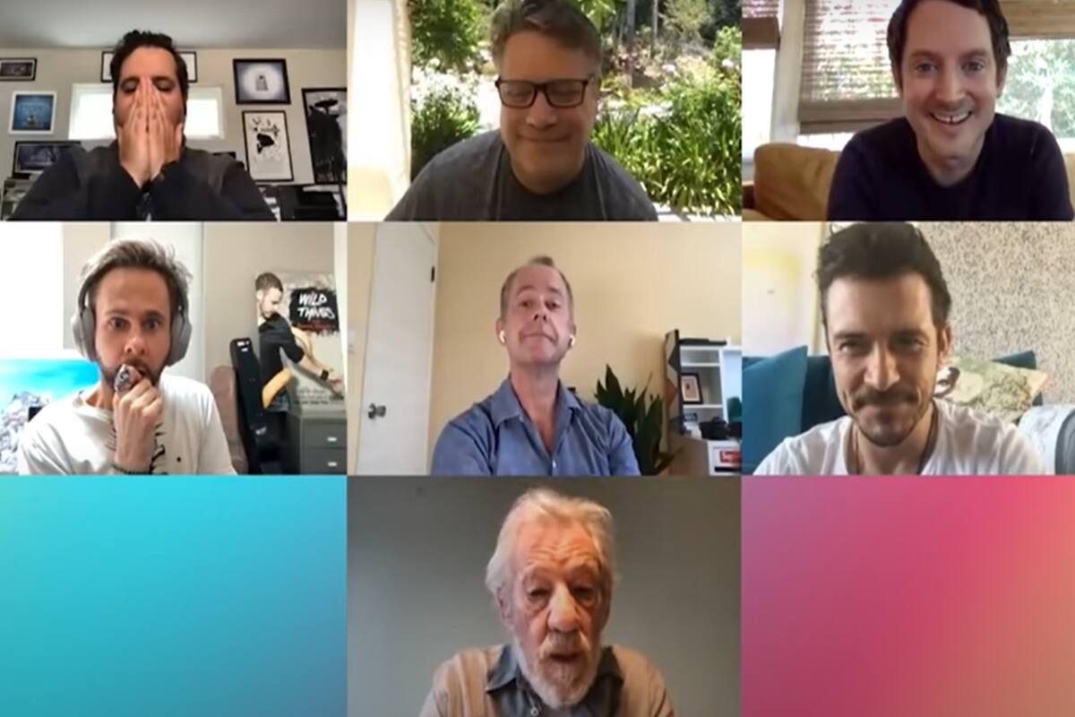 El domingo a la 13.00 el elenco de El señor de los anillos se reencontrará vía YouTube