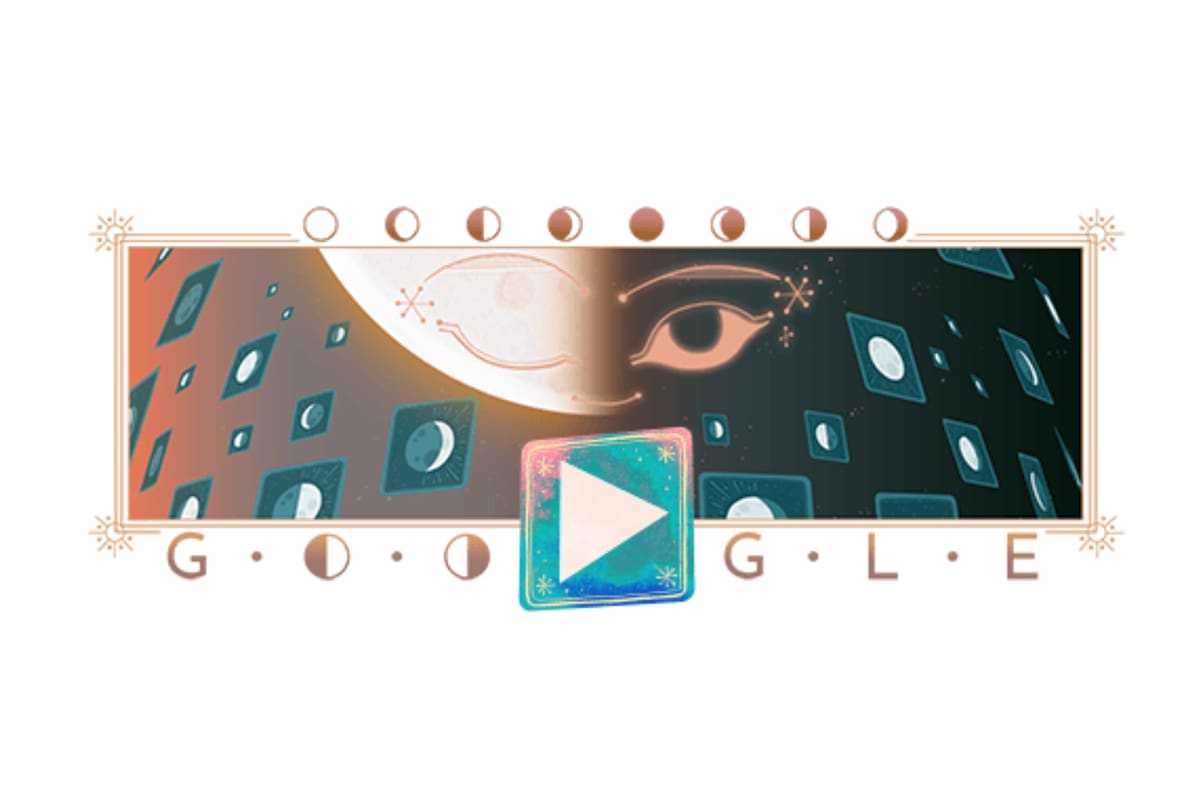 El doodle de Google por la salida de la media Luna en mayo