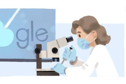 El Doodle de hoy celebra el 94º cumpleaños de la científica y escritora británica Anne McLaren