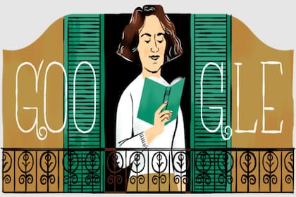 El doodle del buscador Google homenajea a la escritora Carmen Laforet.