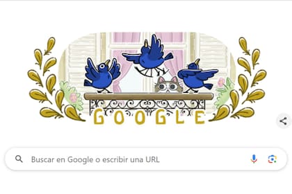 El doodle del martes 30 de julio representa a la gimnasia artística