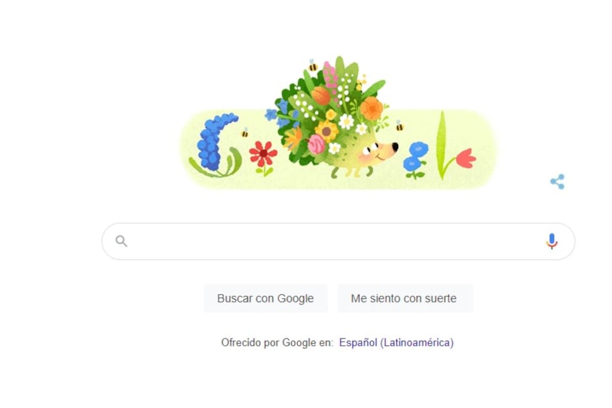 El doodle elegido para celebrar la primavera.