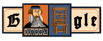 El doodle que le dedicó Google a Gutenberg