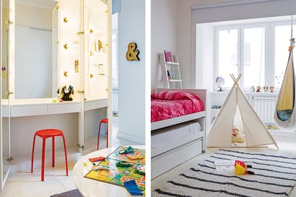 El dormitorio está conformado por dos ambientes integrados.
