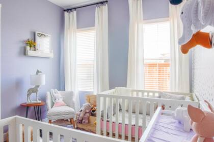 El dormitorio de las gemelas. Imagen: HGTV