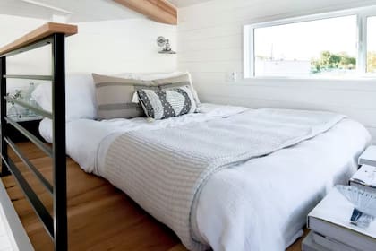 El dormitorio en la planta alta con cama para dos personas