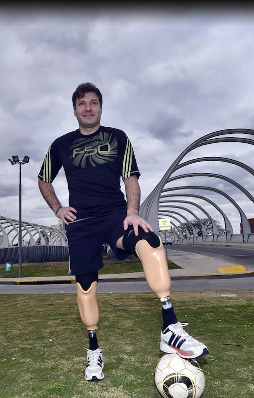 Pablo Giesenow, durante un entrenamiento en Córdoba