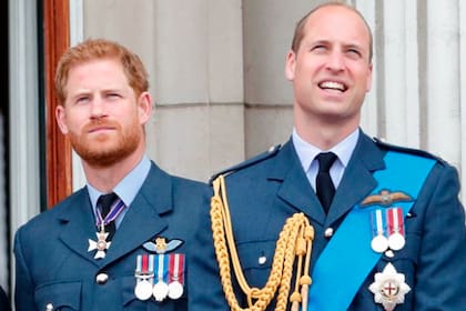 El duque de Sussex, el príncipe Harry, y el segundo en línea sucesoria al trono, el príncipe William, juntos en sus trajes de gala