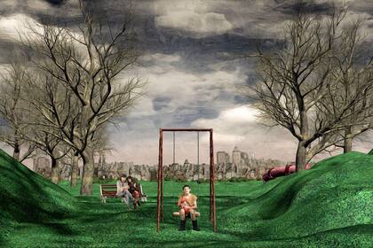 El dúo de artistas Mondongo, integrado por Juliana Laffitte y Manuel Mendanha, creó la escenografía de Miedo