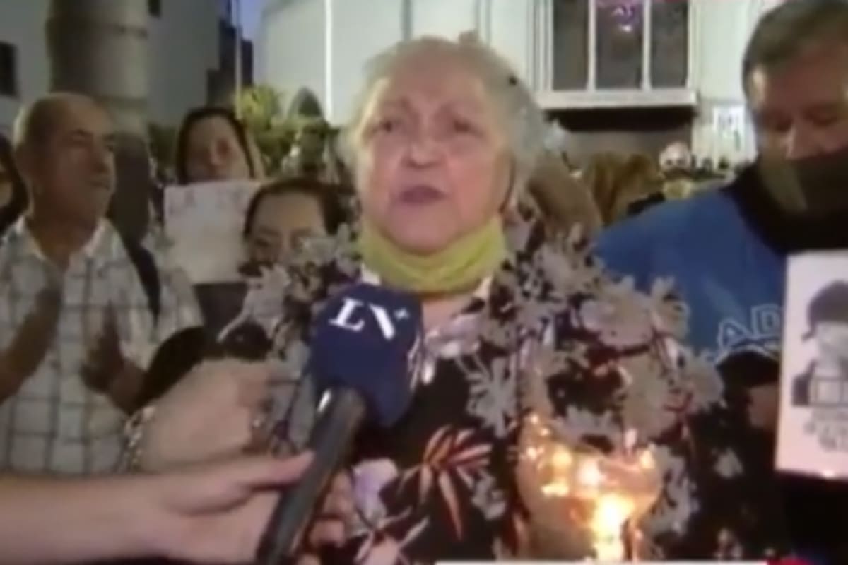 El duro reclamo de una manifestante de La Marcha de las Velas (Foto: captura de video)