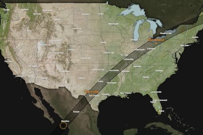 El eclipse solar total del lunes 8 de abril de 2024 cruzará América del Norte; pasará por México, Estados Unidos y Canadá