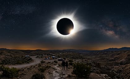 El eclipse solo será visto en el hemisferio norte (Foto ilustrativa generada por IA)