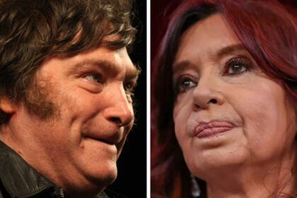 Javier Milei, candidato a presidente de La Libertad Avanza, y la vicepresidenta Cristina Kirchner