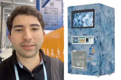 El ecuatoriano presentó tres modelos de máquinas expendedoras como opción para iniciar un emprendimiento