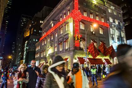 El edificio de Cartier, vestido para Navidad. Mariana Eliano