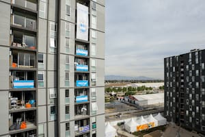 El edificio de la delegación argentina en los Juegos Panamericanos