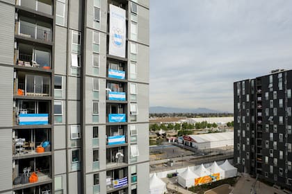 El edificio de la delegación argentina en los Juegos Panamericanos