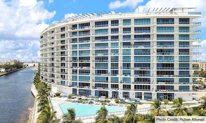 El edificio de Miami donde supuestamente Insaurralde tiene un departamento de 1,7 millones de dólares