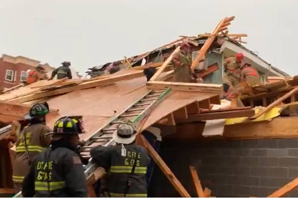 El edificio derrumbado en Washington