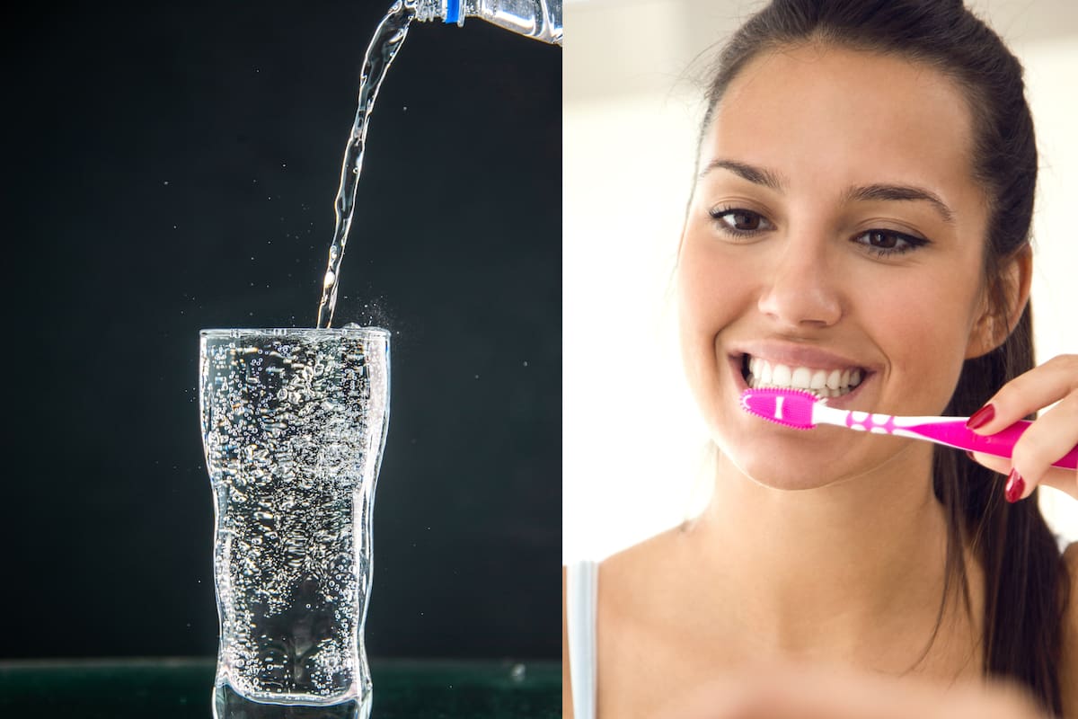 El efecto del agua con gas en los dientes depende de su composición y frecuencia de consumo