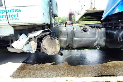 El efecto del impacto en el camión - InfoCañuelas