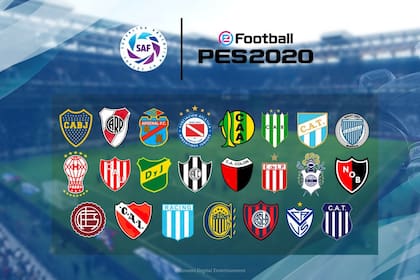 El eFootball PES 2020 tendrá a todos los equipos de la Superliga Argentina de Fútbol