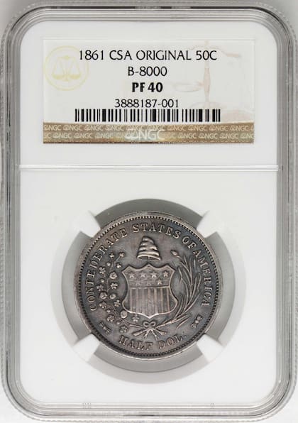 El ejemplar fue calificado como PR40, una de la clasificación más baja de la numismática, debido a la presencia de desgastes