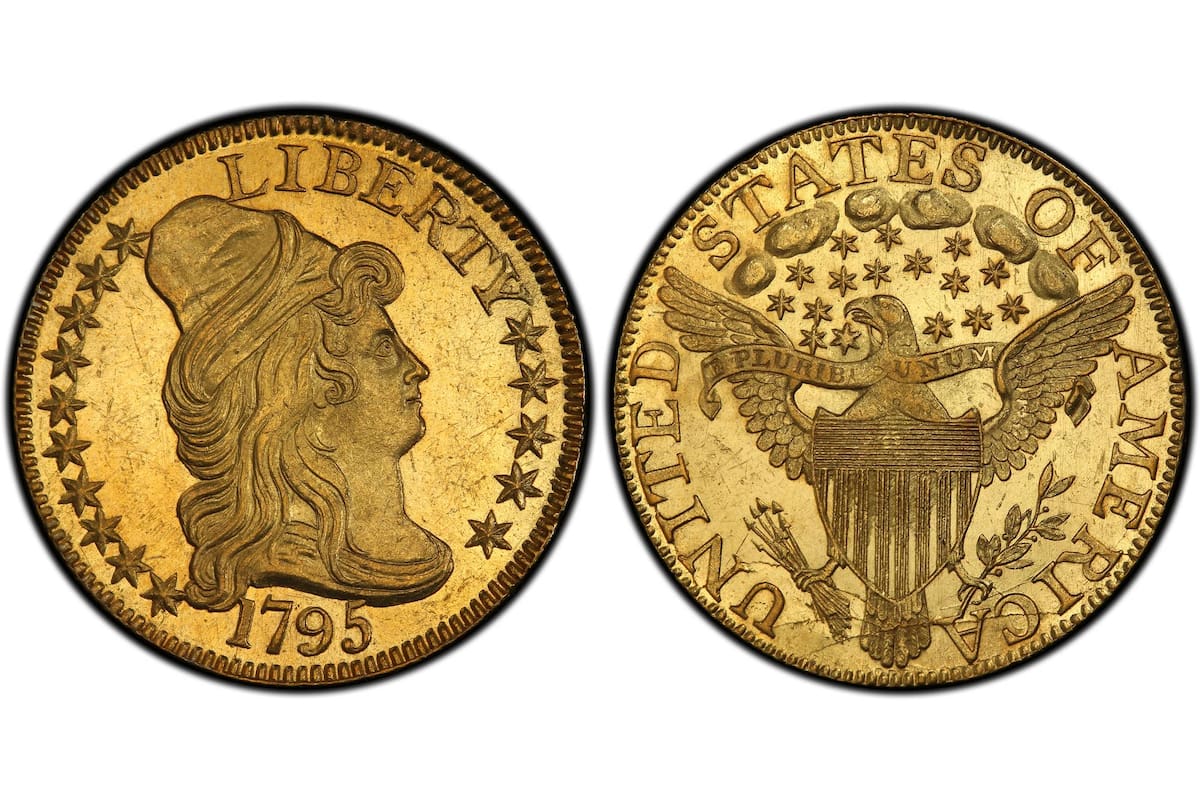 El ejemplar fue diseñado por Roberto Scot en la Casa de la Moneda de Filadelfia con una composición de 91,7% oro y 8,3% cobre