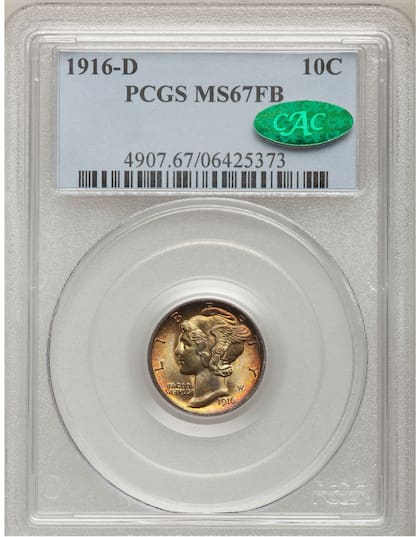 El ejemplar que alcanzó el precio de US$195.500 fue calificado por PCGS con MS67