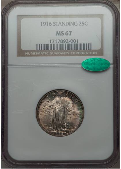 El ejemplar recibió la calificación MS67 por NGC