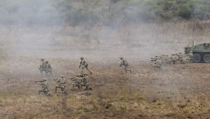 El Ejército entrenó en campos hostiles, en una simulación de un posible conflicto bélico