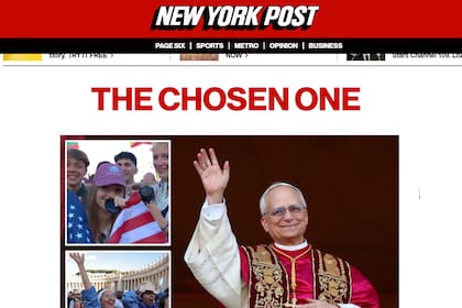 "El elegido", las palabras que utilizó The New York Post para titular sobre la designación de Robert Francis Prevost como nuevo papa