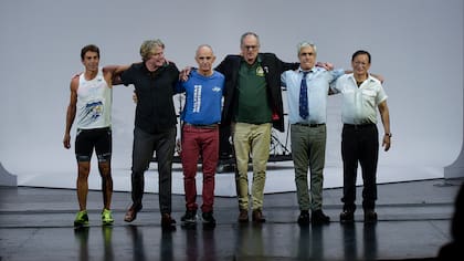 El elenco actual de Campo minado en sus funciones en el Teatro San Martín